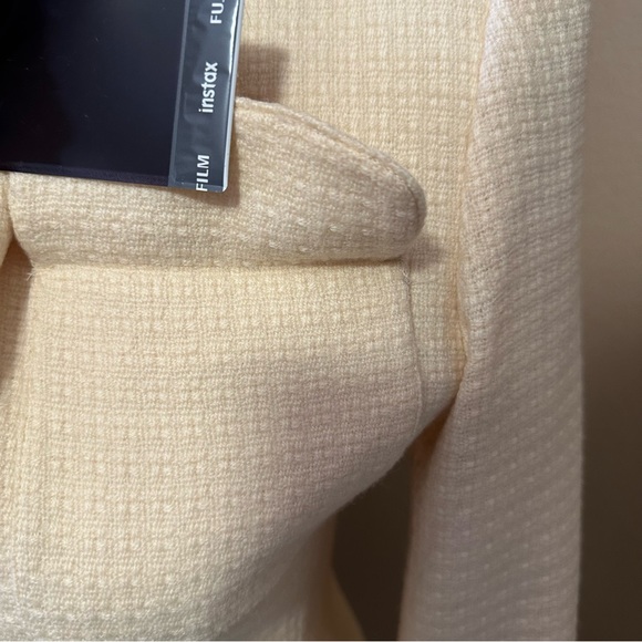 Vintage Wool Blazer Made in USA Blazer Business Suit Cream Petite Sz 2 Like New - Picture 6 of 12